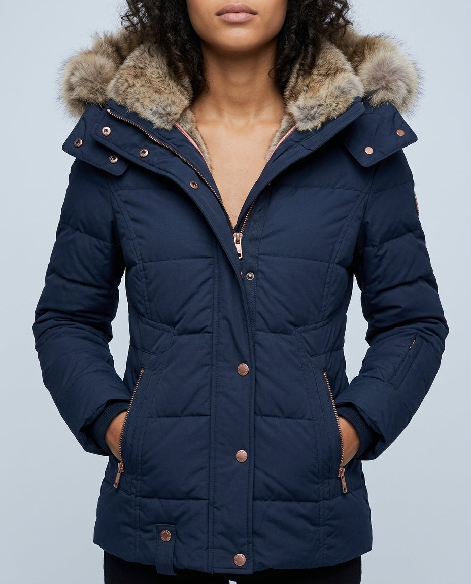 Chantal Women's Hooded Mid Length Puffer