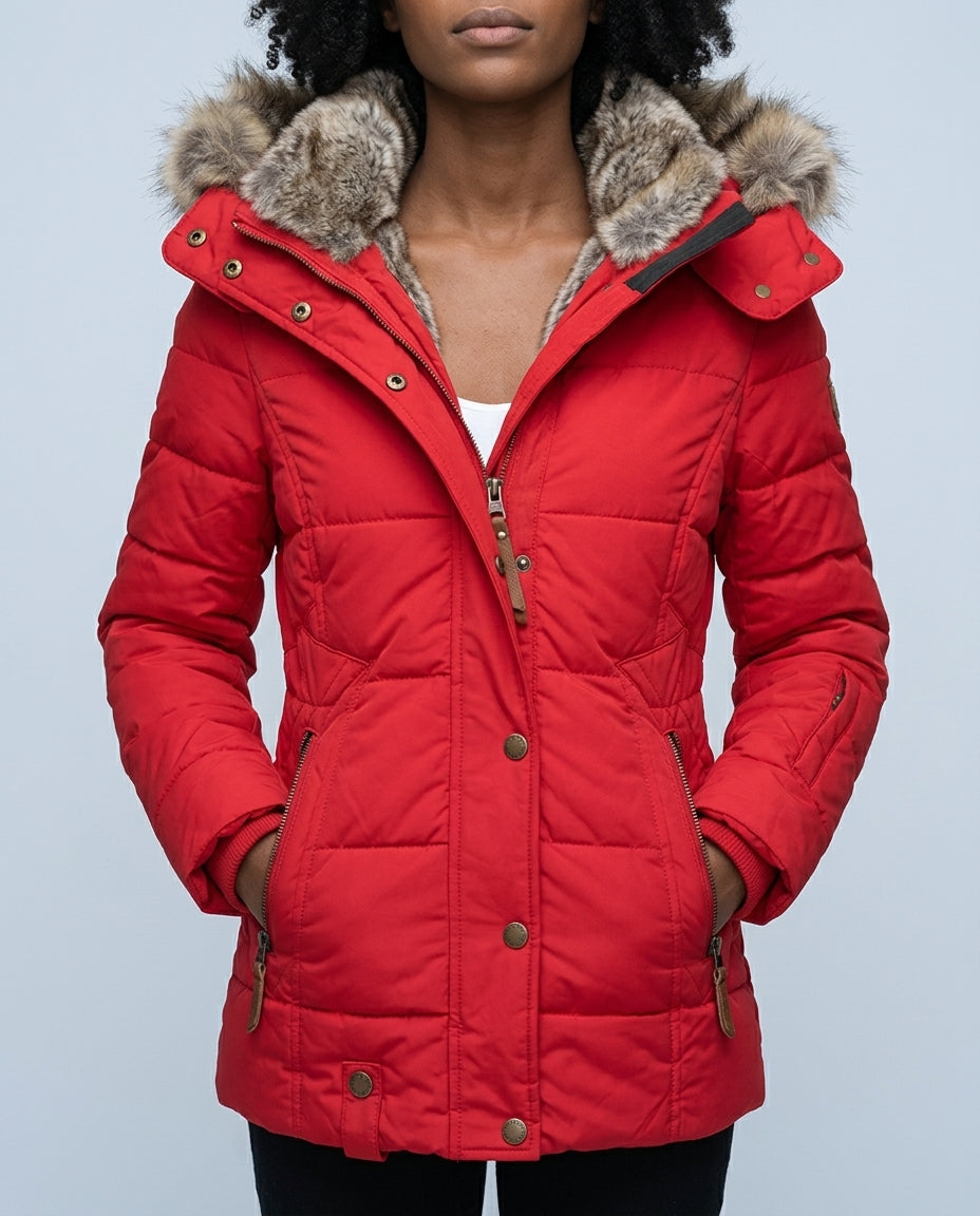 Chantal Women's Hooded Mid Length Puffer