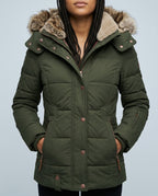 Chantal Women's Hooded Mid Length Puffer