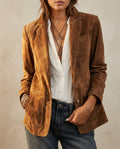 Verona Women's Suede Notched Lapel Jacket