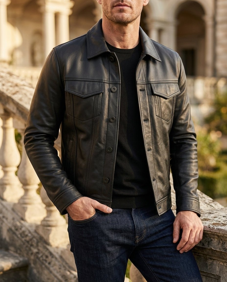 Kastellan Men's Slim Fit Trucker Jacket