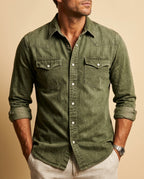 Evaristo Men's Washed Western Shirt