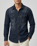 Kinsley Men's Slim Fit Cotton Denim Shirt