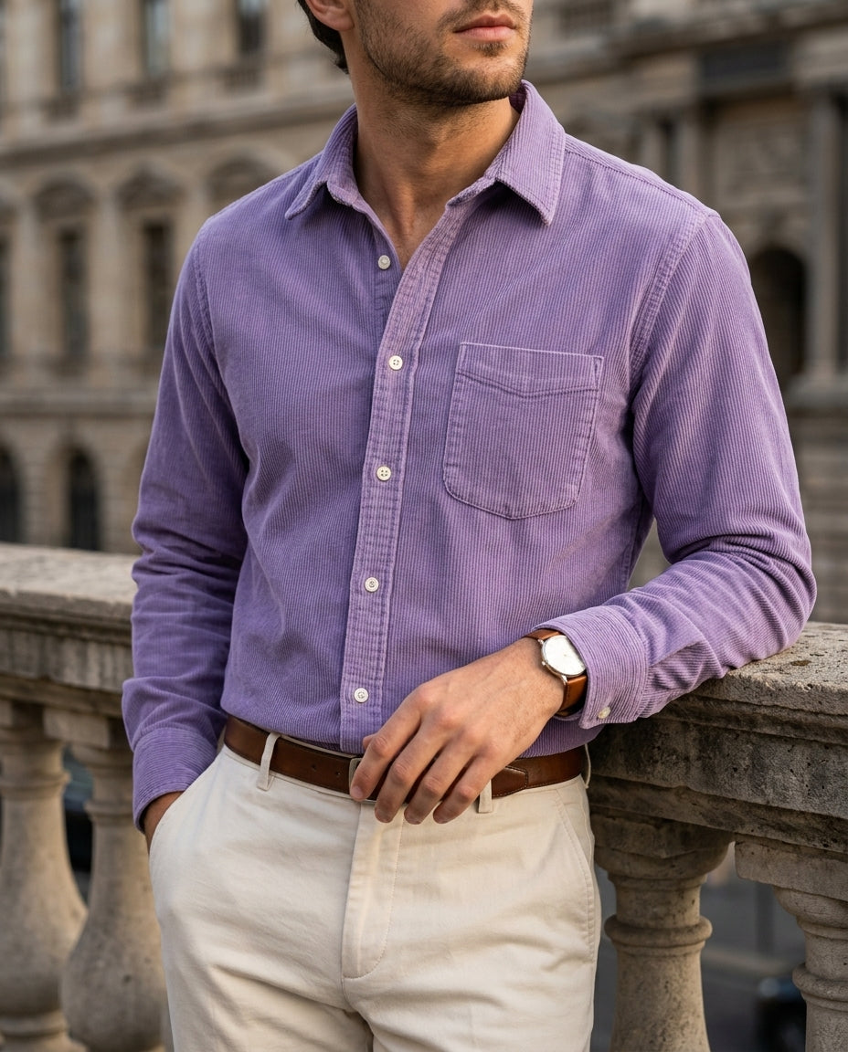 Hudson Men's Corduroy Casual Shirt