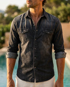 Redwood Men's Western Snap Denim Shirt