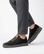 Mazzarini Men's Italian Leather Casual Dress Sneakers