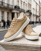 Canyon Men's Textured Leather Low Top Sneakers