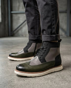 Archer Men's Leather Brogue Dress Boots
