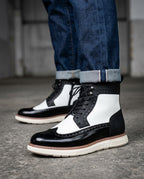Archer Men's Leather Brogue Dress Boots