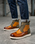 Archer Men's Leather Brogue Dress Boots