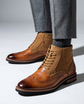 Winslow Men's Suede Leather Wingtip Brogue Boots
