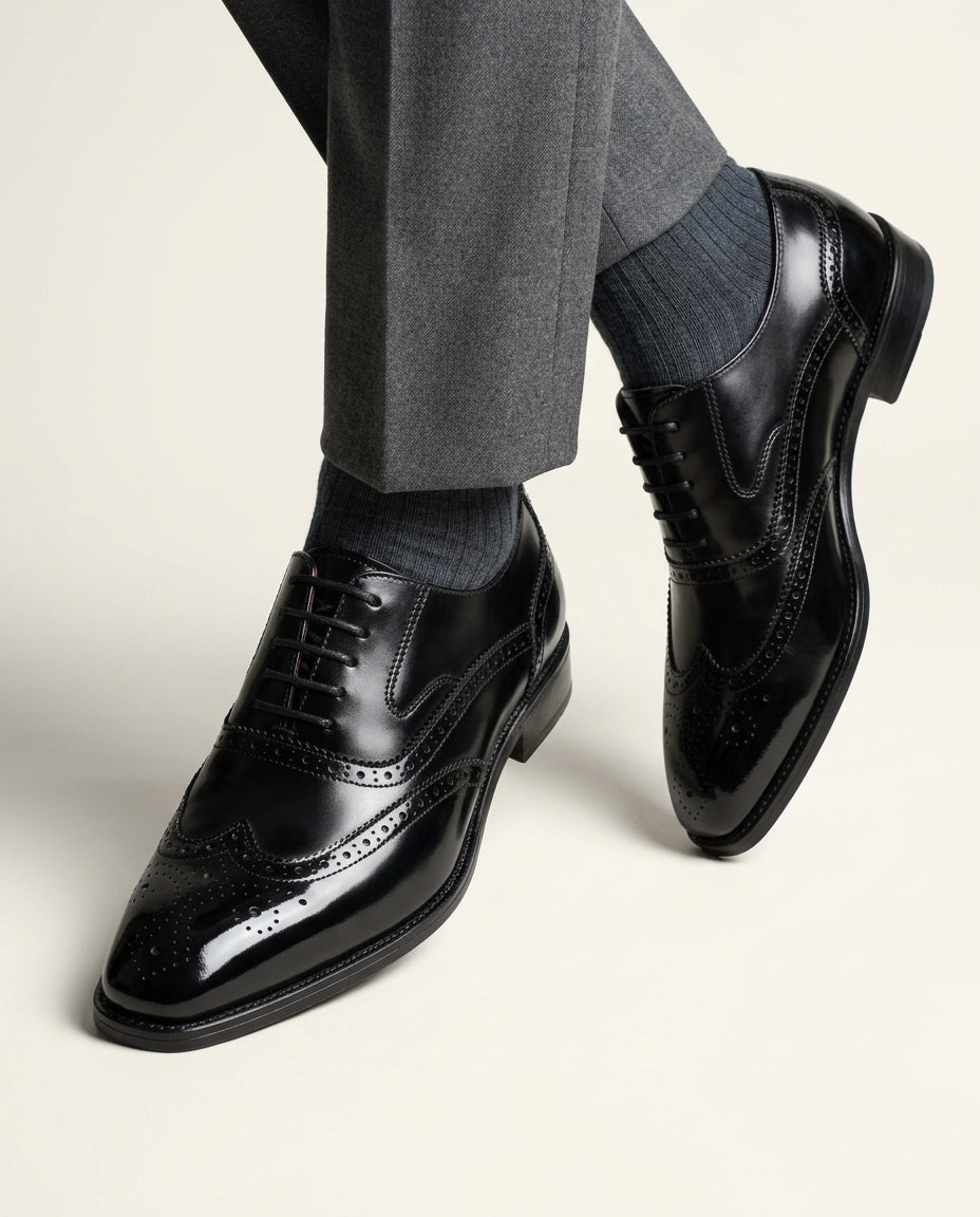 Varcio Men's Two-Tone Wingtip Brogue Oxfords