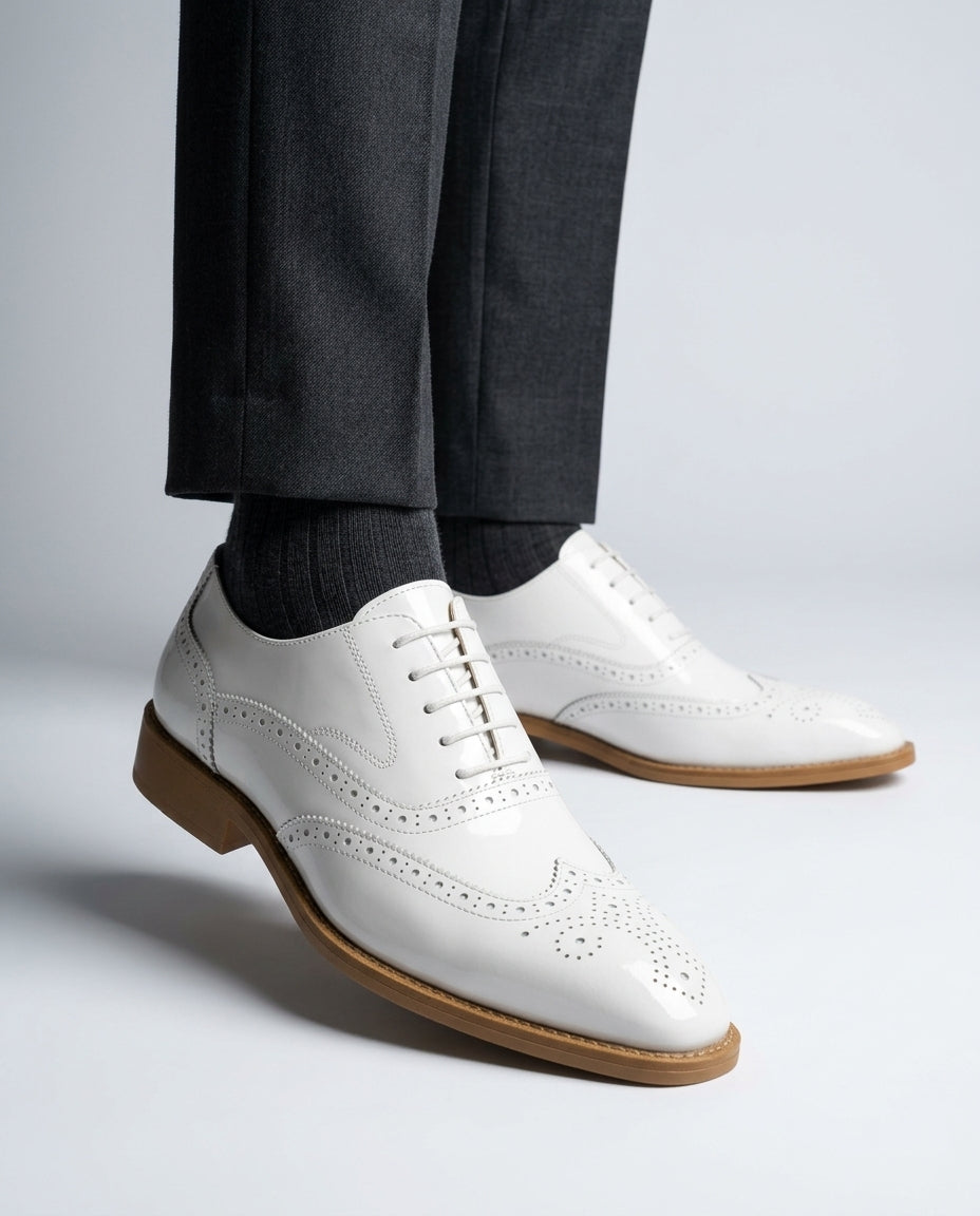 Varcio Men's Two-Tone Wingtip Brogue Oxfords