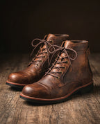 Odyssey Men's Cap Toe Lace-Up Leather Boots