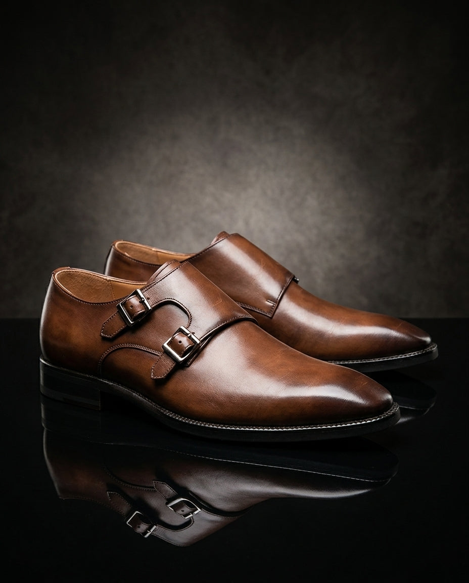 Valmont Men's Double Monk Strap Shoes