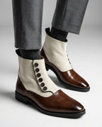 Hartford Men's Two Tone Leather Ankle Boots
