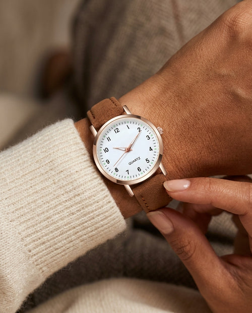 Adeline Women's Suede Strap Watch