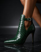 Vivienne Women's Croc Embossed Stiletto Pumps