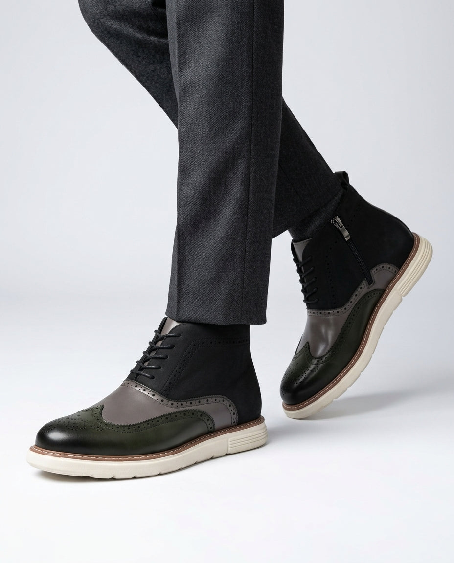 Prescott Men's Wingtip Brogue Boots