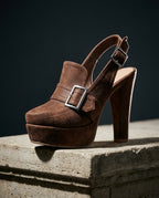 Kensington Women's Suede Platform Block Heels