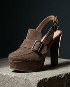 Kensington Women's Suede Platform Block Heels