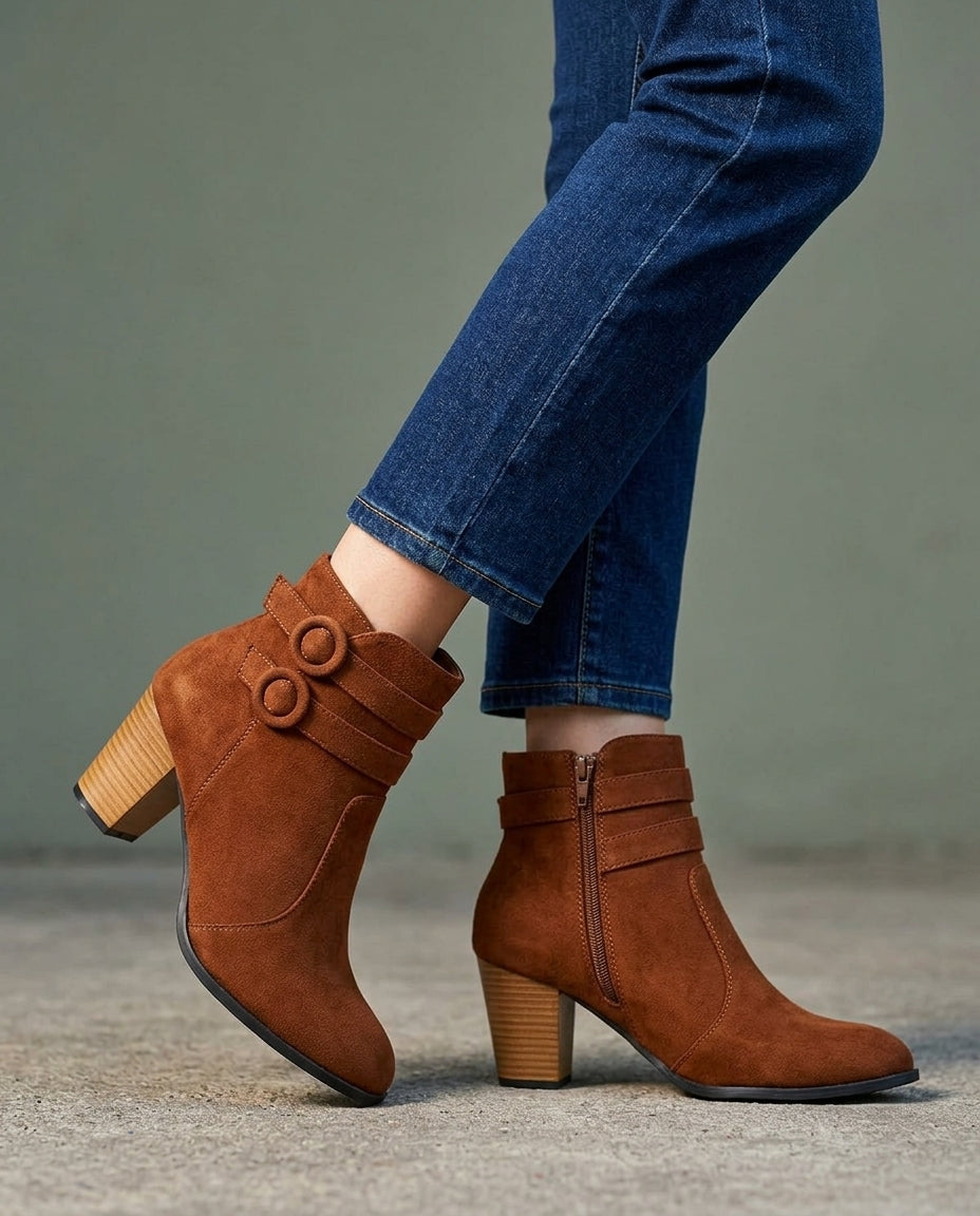 Sinclair Women's Double Strap Suede Boots