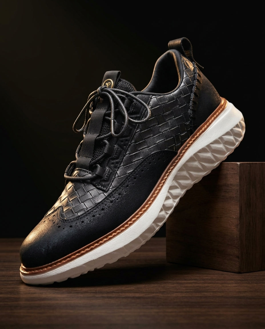 Grayson Men's Woven Leather Sneakers