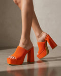Harper Women's Platform Block Heel Mules