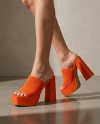 Harper Women's Platform Block Heel Mules