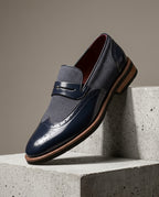 Harrison Men's Herringbone Wingtip Loafers