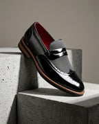Harrison Men's Herringbone Wingtip Loafers