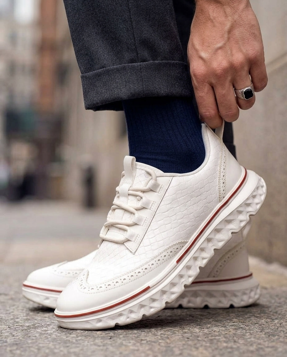 Calloway Men's Woven Wingtip Sneakers