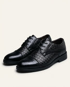 Sutherland Men's Woven Leather Cap Toe Oxfords