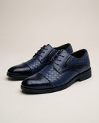 Sutherland Men's Woven Leather Cap Toe Oxfords