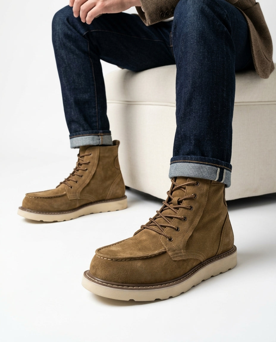 Sterling Men's Full Grain Leather Work Boots