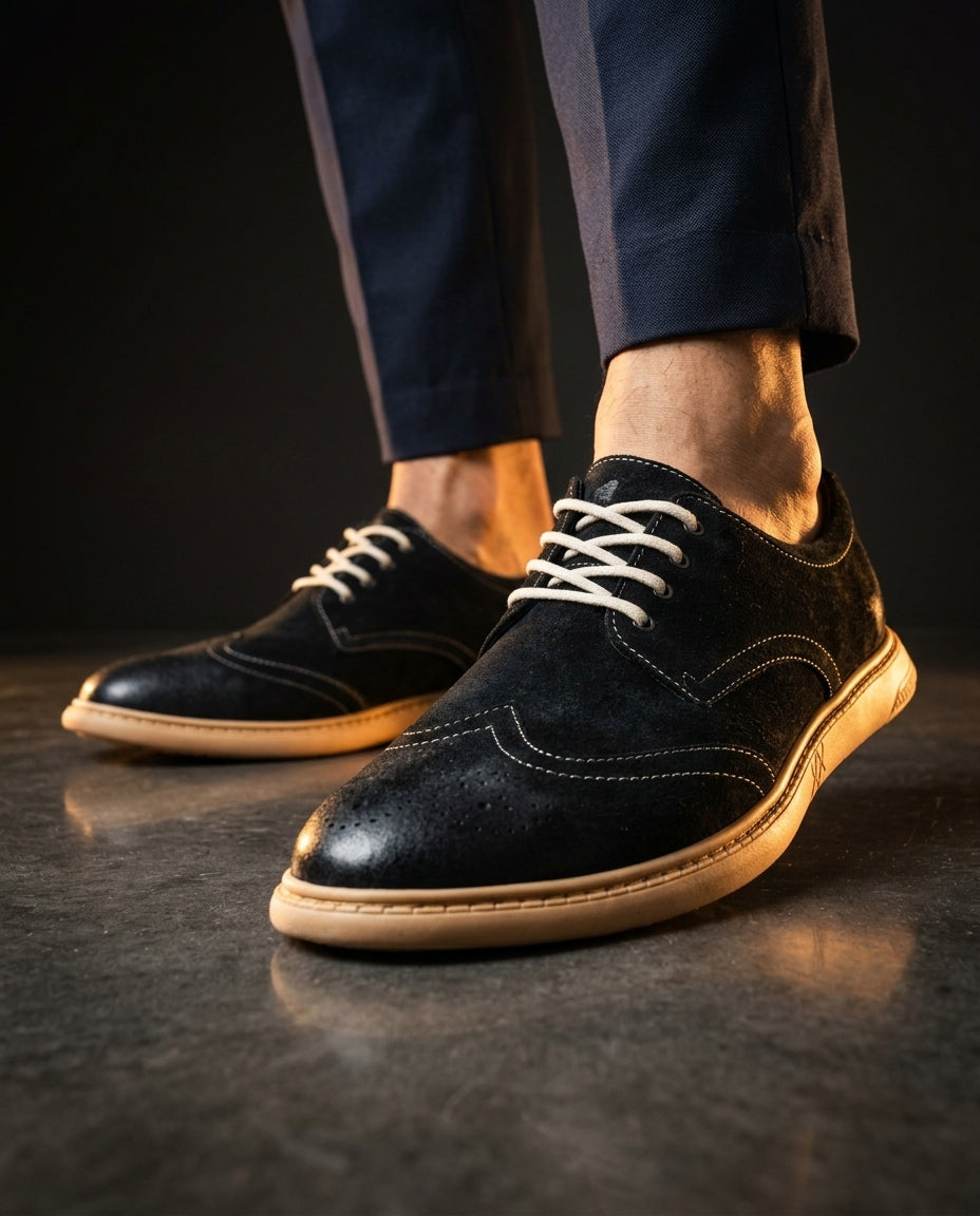 Everett Men's Suede Wingtip Oxford Sneakers