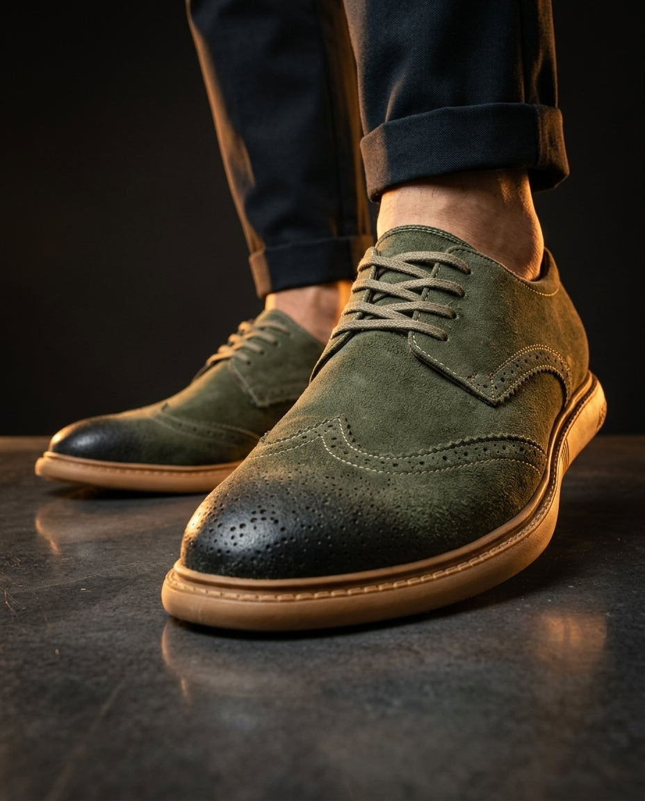 Everett Men's Suede Wingtip Oxford Sneakers