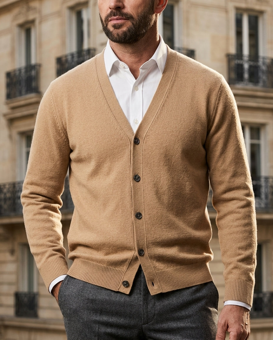 Barrett Men's Cashmere Blend V-Neck Cardigan