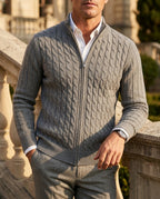 Prescott Men's Wool Blend Cable Knit Cardigan