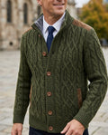 Harrison Men's Fleece Lined Cable Cardigan