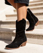 Taren Women's Suede Western Cowboy Boots