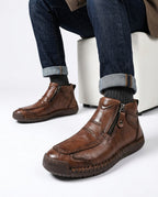 Fenwick Men's Orthopedic Leather Ankle Boots