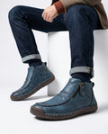 Fenwick Men's Orthopedic Leather Ankle Boots