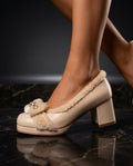 Hollis Women's Sherpa Bow Pumps