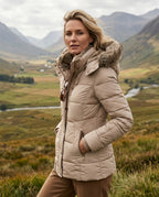 Hadley Women's Quilted Fur Hood Puffer Coat