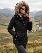 Hadley Women's Quilted Fur Hood Puffer Coat