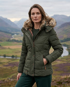 Hadley Women's Quilted Fur Hood Puffer Coat