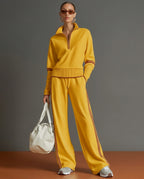 Everly Women's Quarter Zip Wide Leg Set