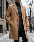 Weston Men's Tailored Lapel Long Overcoat