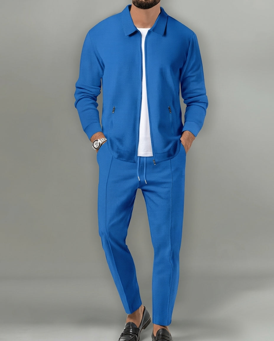 Calloway Men's Waffle Knit Zip Sweat Set
